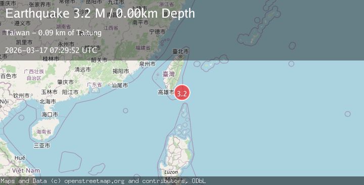 Map of Taiwan region