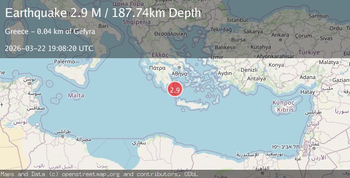 Map of Offshore southern Greece