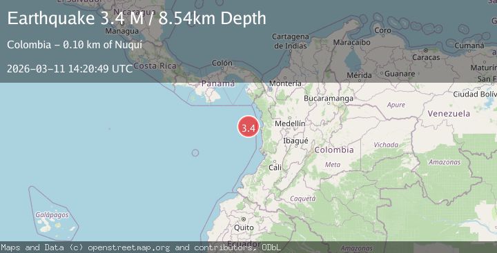 Map of south of Panama