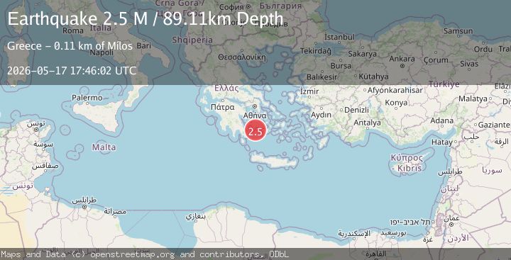 Map of Offshore southern Greece