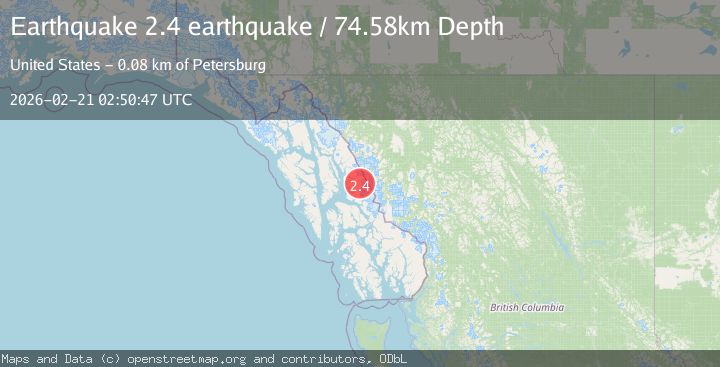 Map of Southeastern Alaska