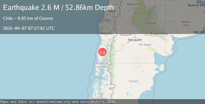 Map of Los Lagos, Chile