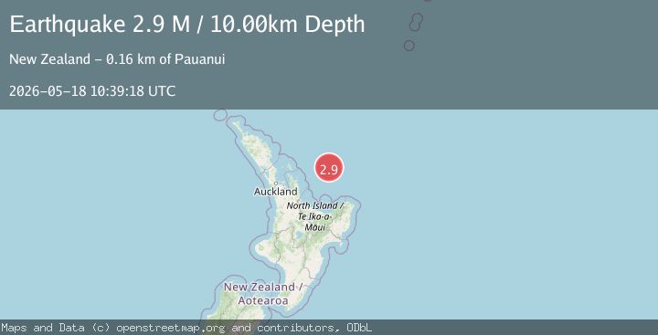 Map of off the east coast of the North Island of New Zealand