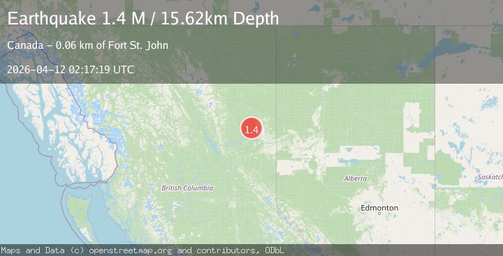 Map of British Columbia, Canada