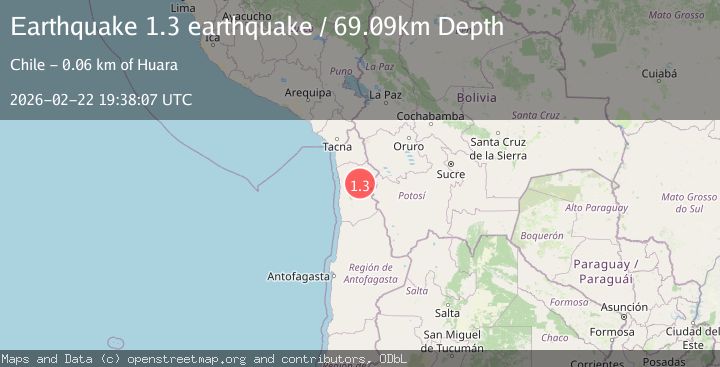 Map of Tarapaca, Chile