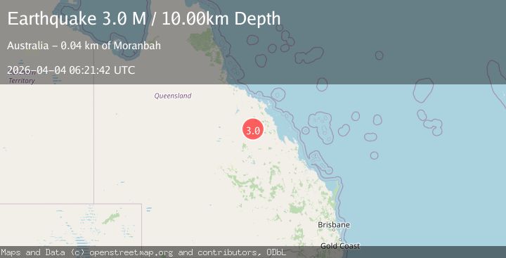 Map of Queensland, Australia
