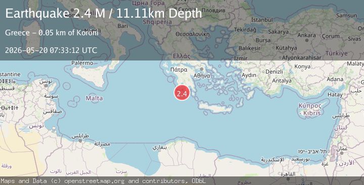 Map of Offshore southern Greece