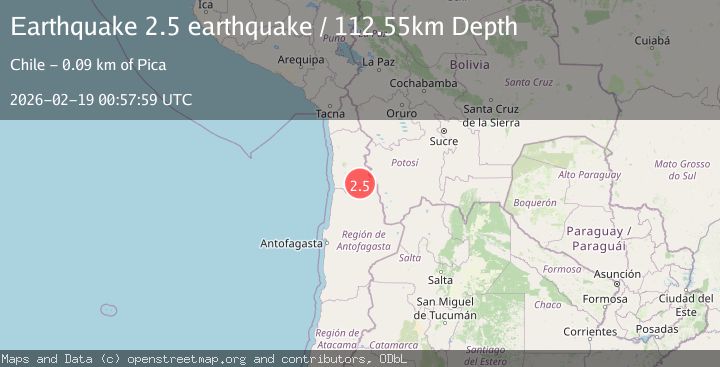 Map of Tarapaca, Chile