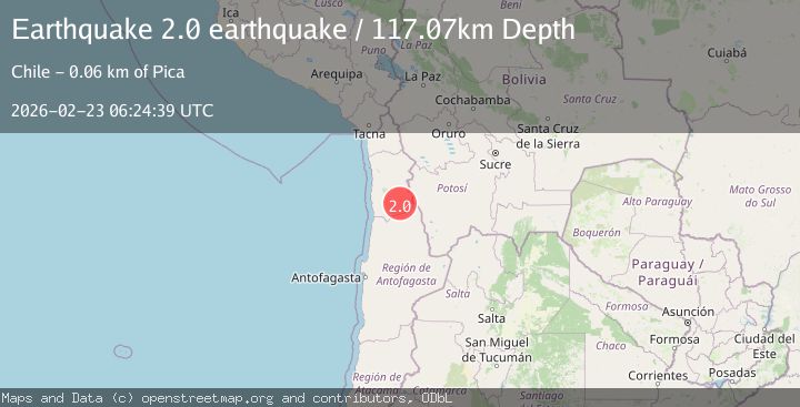 Map of Tarapaca, Chile