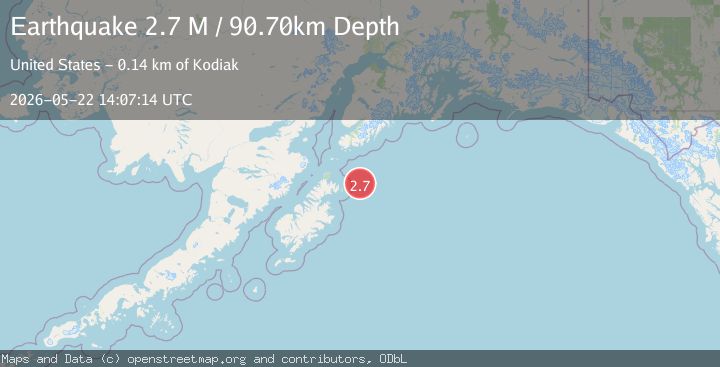 Map of Kodiak Island region, Alaska