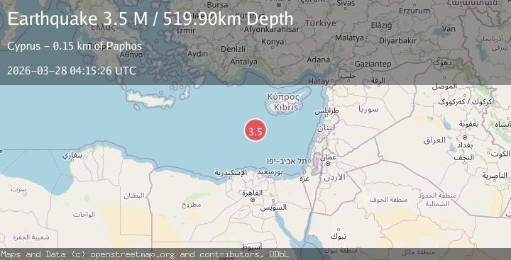 Map of eastern Mediterranean Sea