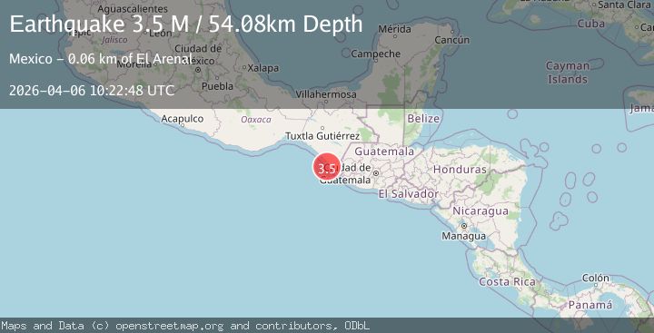 Map of offshore Chiapas, Mexico