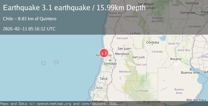 Map of offshore Valparaiso, Chile
