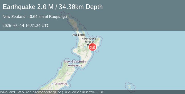 Map of Wairoa District, New Zealand