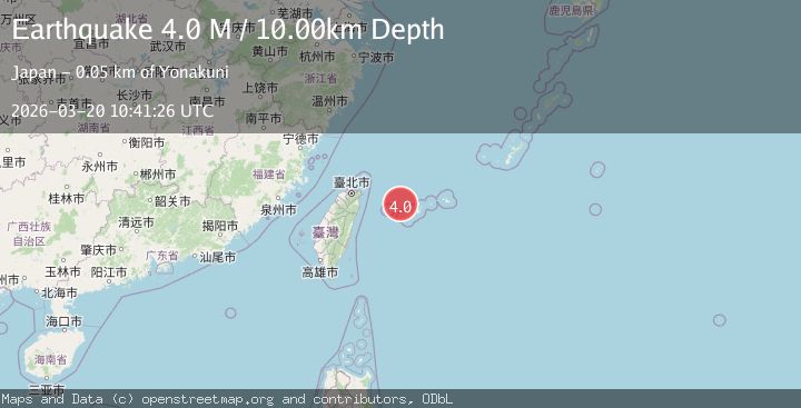 Map of southwestern Ryukyu Islands, Japan