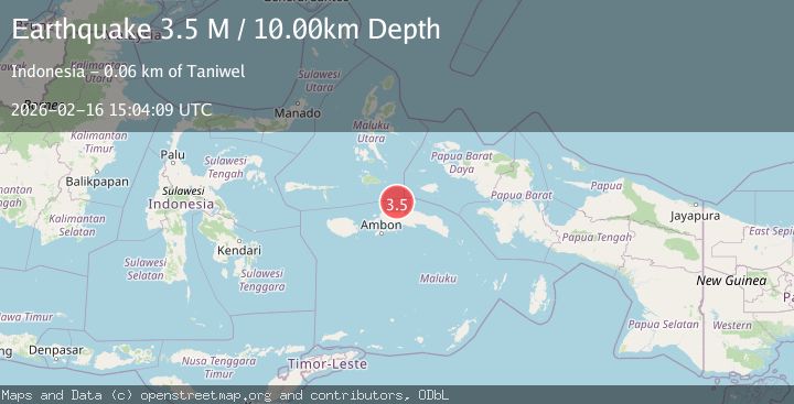 Map of Ceram Sea, Indonesia