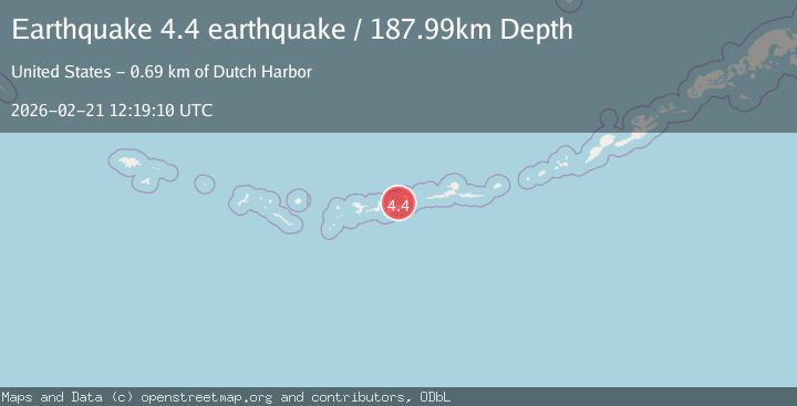 Map of Andreanof Islands, Aleutian Islands, Alaska