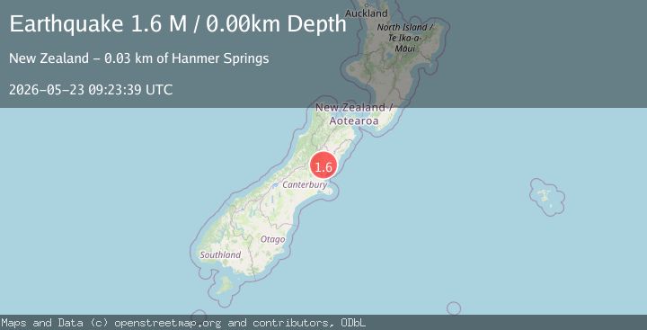 Map of Hurunui District, New Zealand
