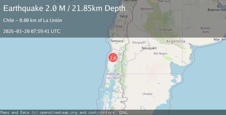 Map of Los Lagos, Chile