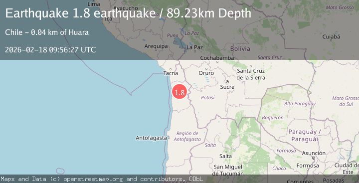Map of Tarapaca, Chile