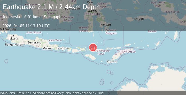 Map of Flores region, Indonesia