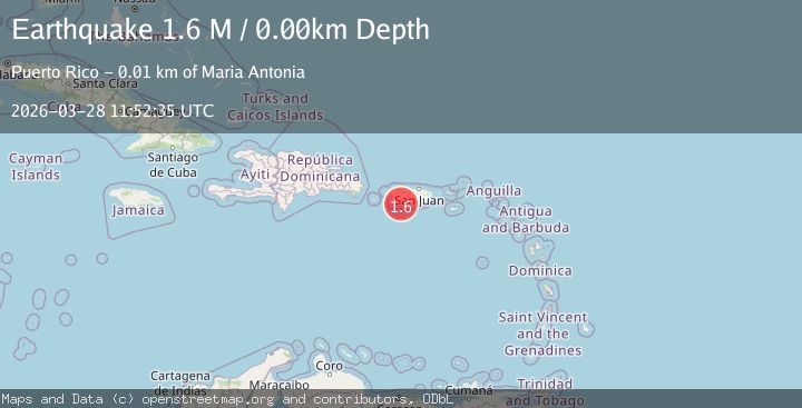 Map of Puerto Rico region