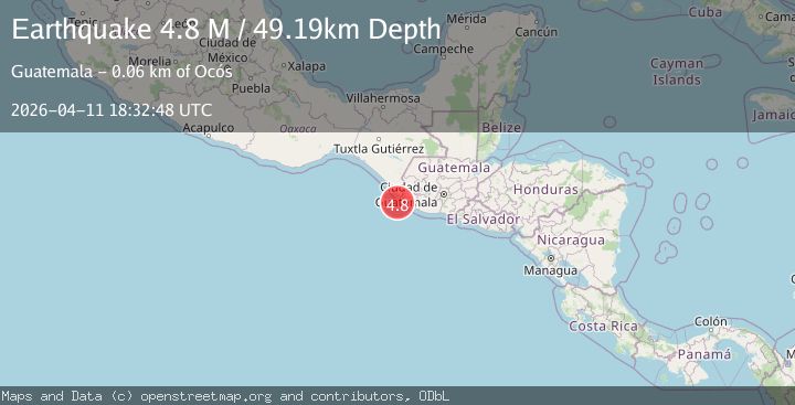 Map of offshore Guatemala