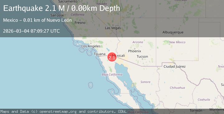 Map of California-Baja California border region