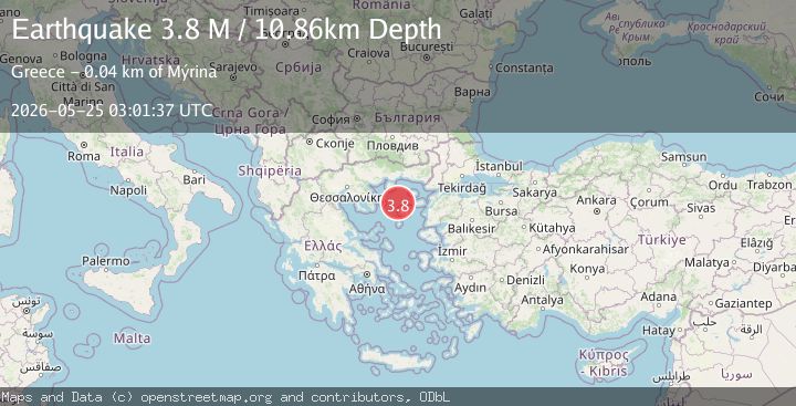 Map of Aegean Sea