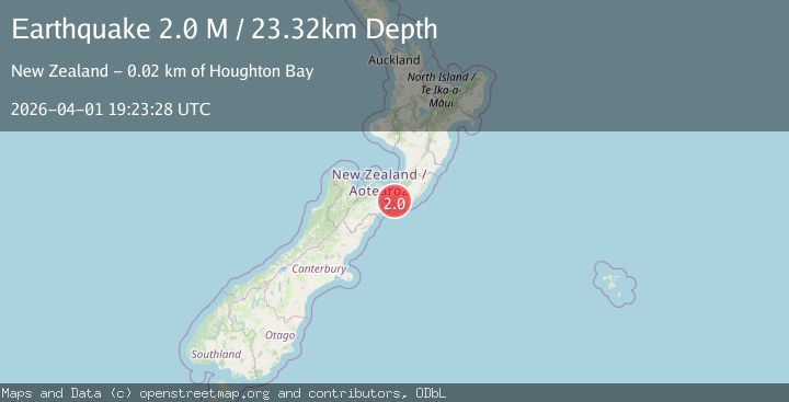 Map of Cook Strait, New Zealand