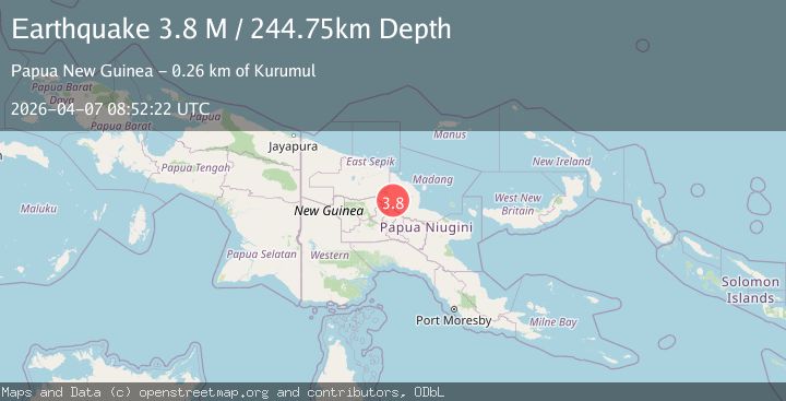 Map of New Guinea, Papua New Guinea
