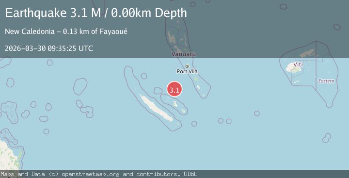 Map of Vanuatu region