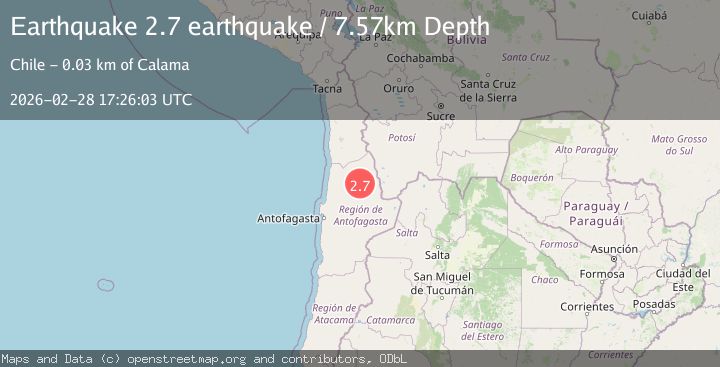 Map of Antofagasta, Chile