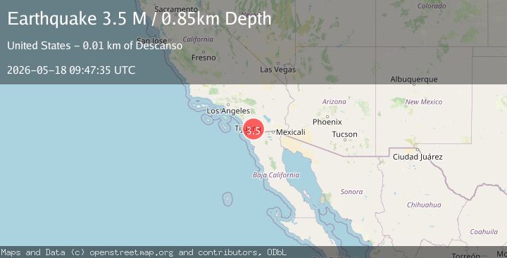 Map of California-Baja California border region