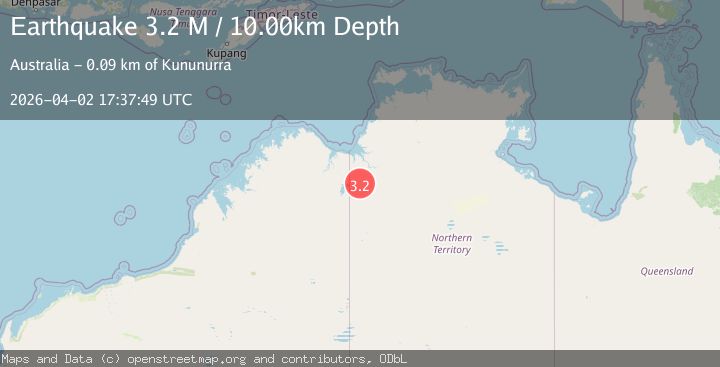 Map of Northern Territory, Australia