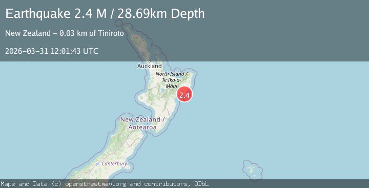 Map of Wairoa District, New Zealand