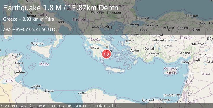 Map of Offshore southern Greece