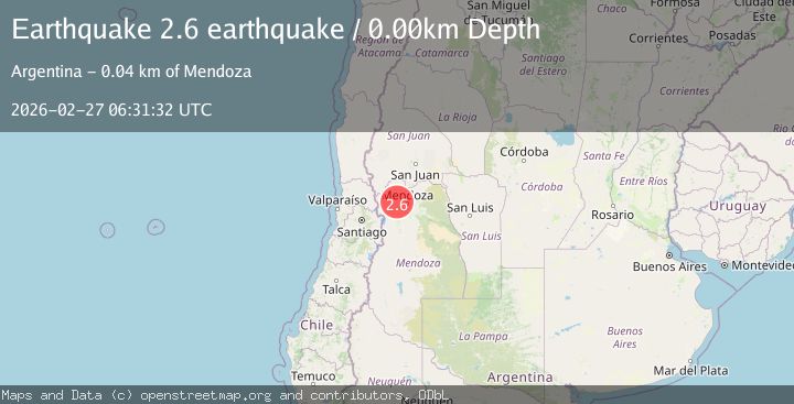 Map of Mendoza, Argentina