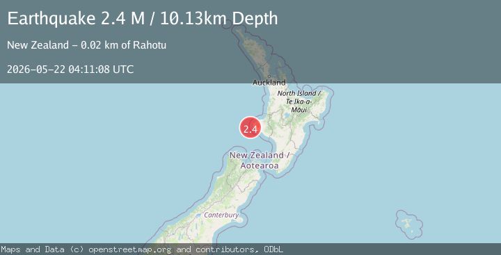 Map of off the west coast of the North Island of New Zealand
