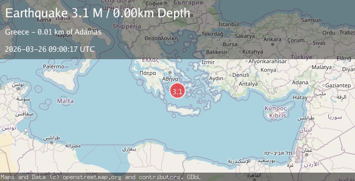 Map of Offshore southern Greece