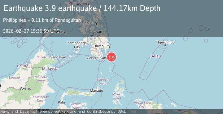 Map of Mindanao, Philippines