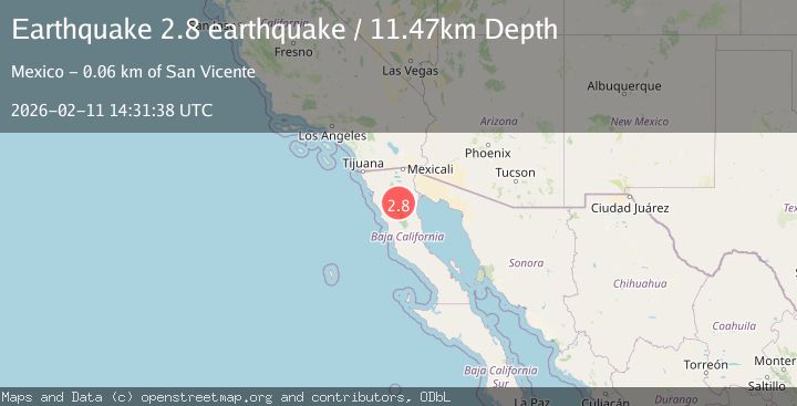 Map of Baja California, Mexico