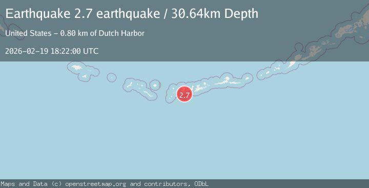 Map of Andreanof Islands, Aleutian Islands, Alaska
