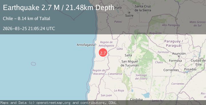 Map of Antofagasta, Chile