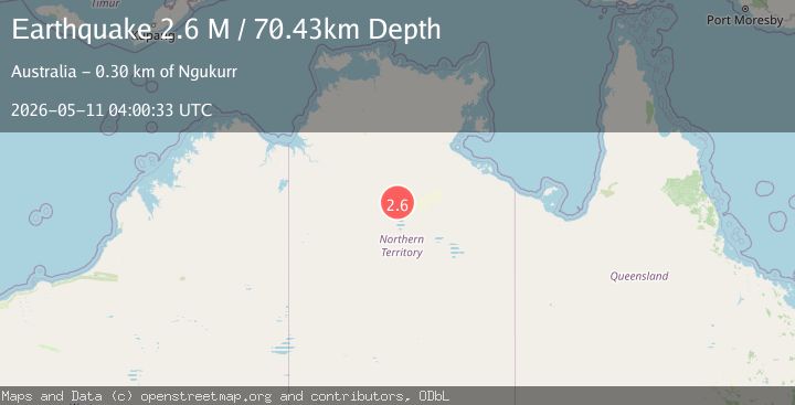 Map of Northern Territory, Australia