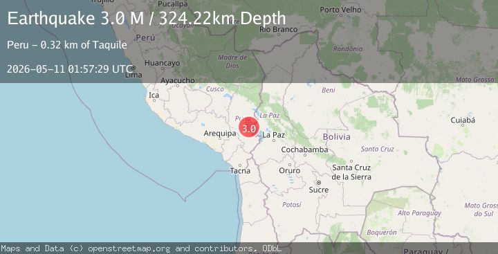 Map of Peru-Bolivia border region