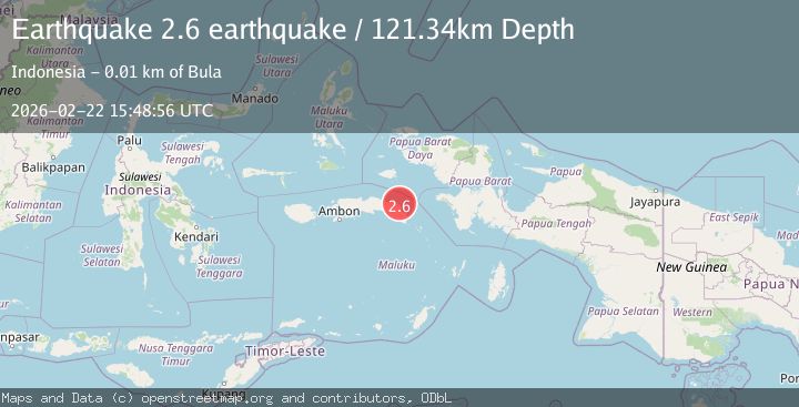 Map of Seram, Indonesia