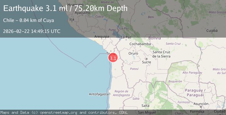 Map of Tarapaca, Chile