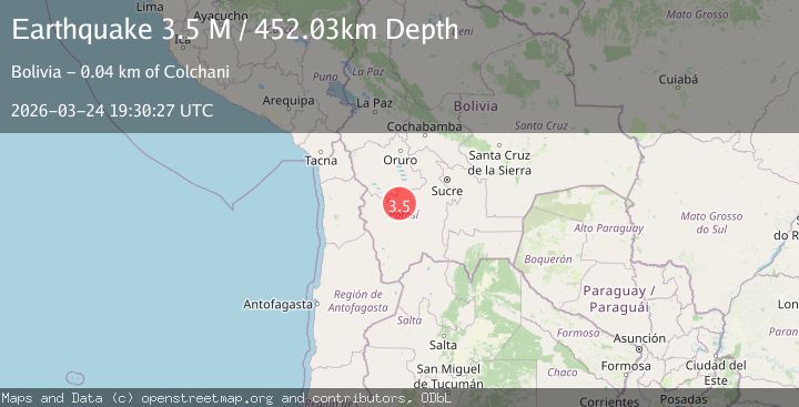 Map of Potosi, Bolivia