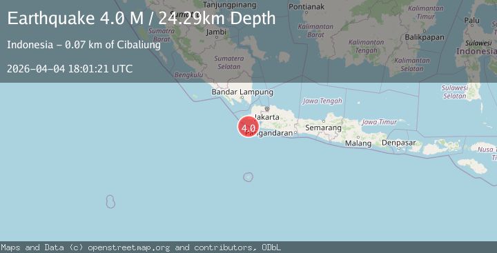 Map of Java, Indonesia